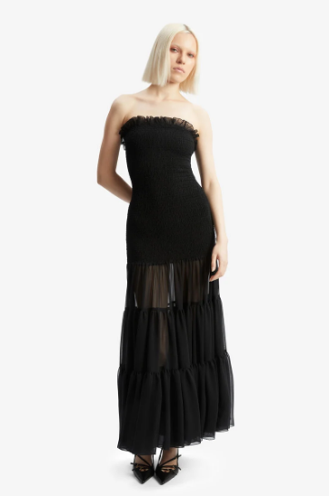strapless maxi dress